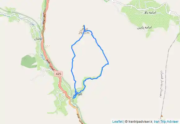 ترک جی پی اس قله اورجین از روستای کلوگان