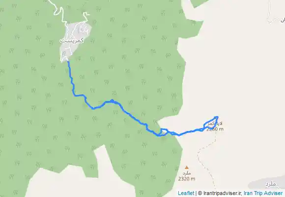 ترک جی پی اس Kamarposht to AbbasAli top کمرپشت به قله عباسعلی فیروزکوه