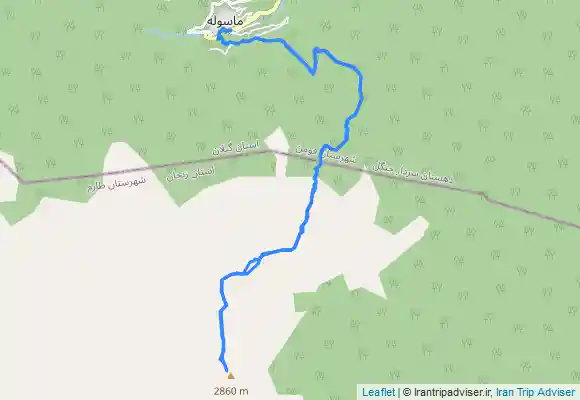 ترک جی پی اس قله کله قندی and قله آسمان کوه Asemankuh Peak from Māsūleh