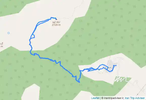 ترک جی پی اس Arfakuh- Arfeh Kuh (ارفع کوه- ارفه کوه)