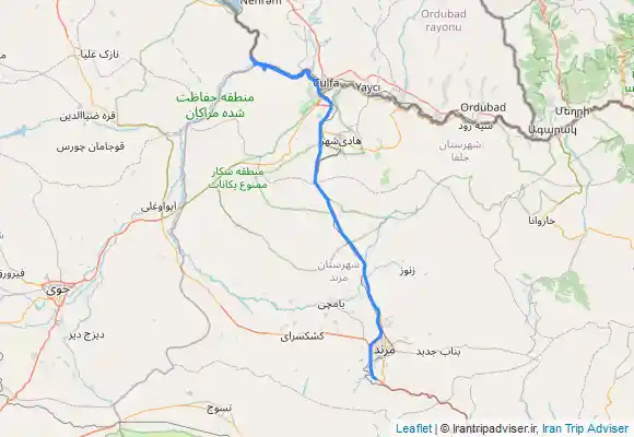 ترک جی پی اس سفر به جلفا