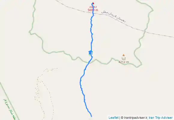 ترک جی پی اس Track Damavand summit from gousfand-sara south path قله دماوند از گوسفند سرا - جبهه جنوبی