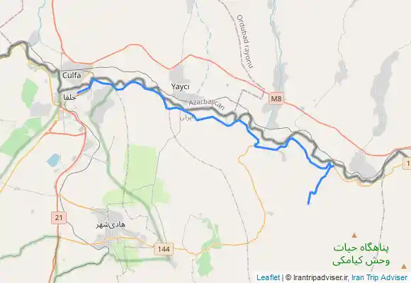 ترک جی پی اس از جلفا تا آبشار آسیاب خرابه