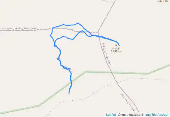 ترک جی پی اس قله اورمیده از مسیر چشمه اورمیده، خمینی شهر ۲۵۰۰ متر