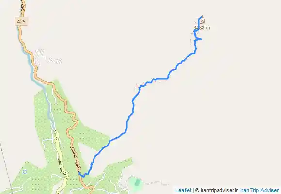 ترک جی پی اس صعود به قله آبک از روستای میگون