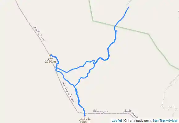 ترک جی پی اس خط الراس غلام اشتر به بردو خراسان رضوی ،منطقه تربت جام