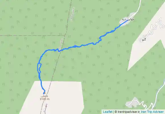 ترک جی پی اس مسیر خلیدره به قله چلچلی