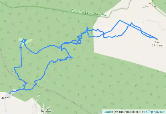ترک جی پی اس صعود قله درفک از روستای راجعون