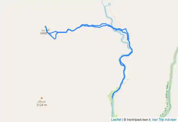 ترک جی پی اس قله کوه زرد