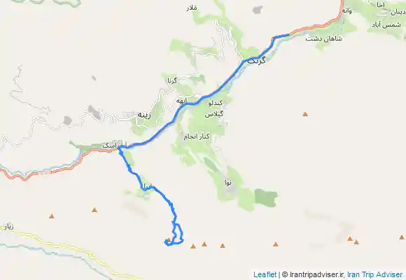 ترک جی پی اس Īrā - قله گل اندام - Qal‘eh Malek Bahman