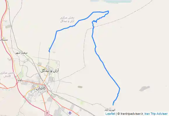 ترک جی پی اس ابوزید آباد به مرنجاب از چاه عروس