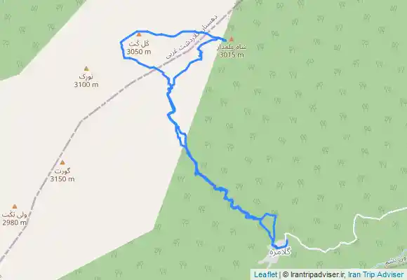 ترک جی پی اس قله شاه علمدار از گلامره-مرزن آباد