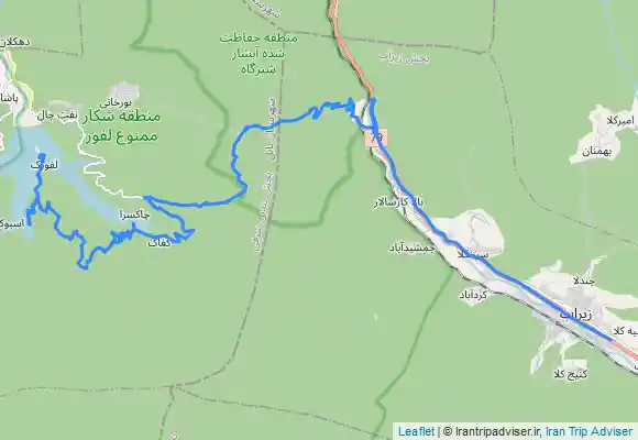 ترک جی پی اس جاده جنگلی خاکی،جوارم به لفور