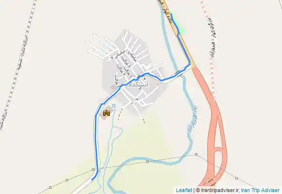 ترک جی پی اس Kezarin road to Āteshkadeh