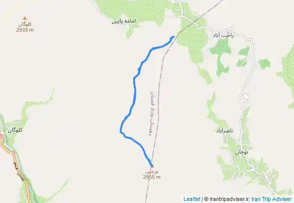 ترک جی پی اس قله ورجین از روستای امامه و راحت آباد(مسجد انیسی)