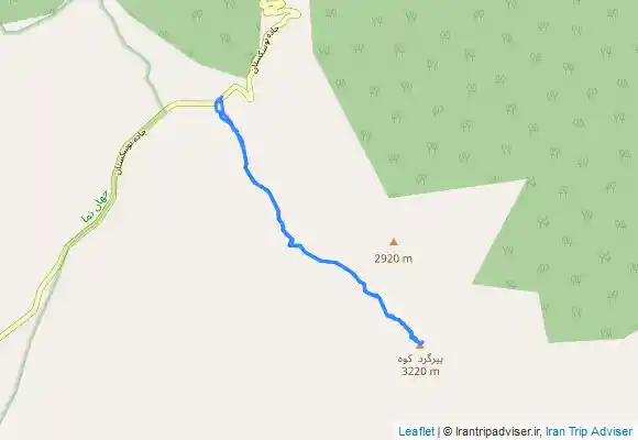 ترک جی پی اس قله پیر گرد کوه گرگان