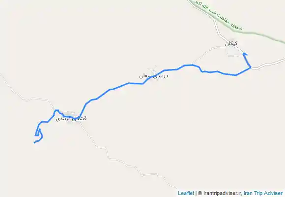 ترک جی پی اس کپکان به چشمه اب گرم کنابه دربندی علیا