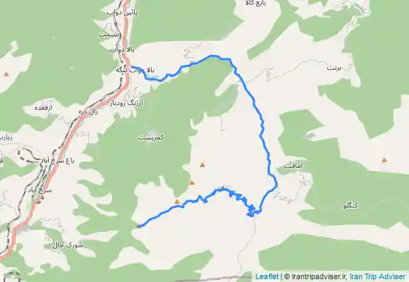 ترک جی پی اس مسیر قله سرکوه و لمرد از روستای ملرد