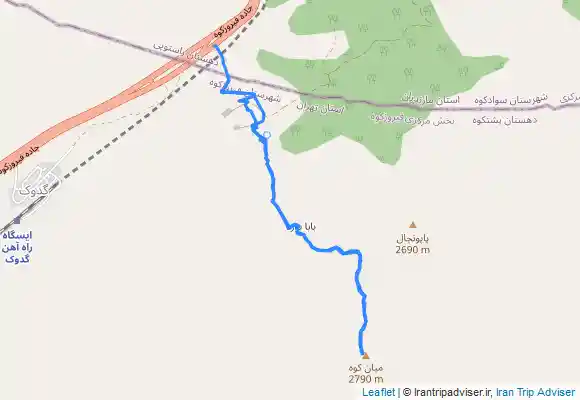 ترک جی پی اس قله پاپونچال