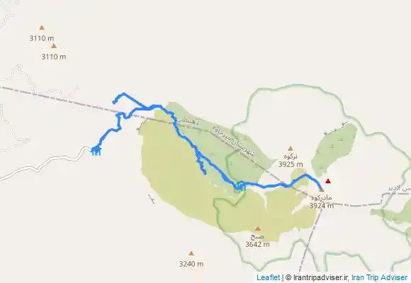 ترک جی پی اس قله آتشفشانی تفتان