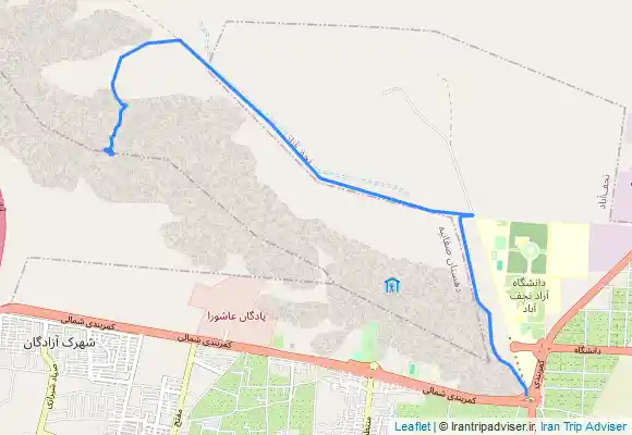 ترک جی پی اس مسیر چشمه پیرمراد نجف آباد