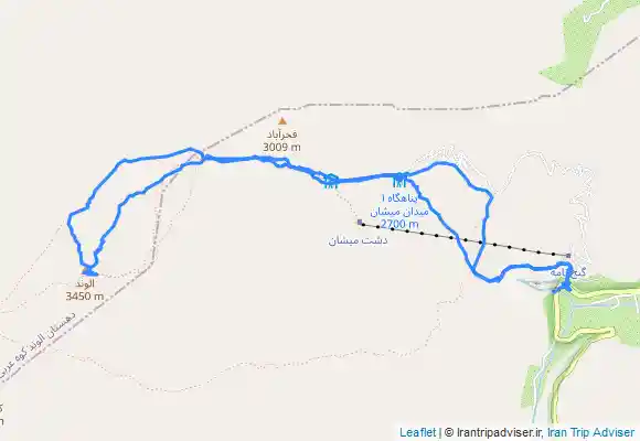 ترک جی پی اس The Mount Alvand قله الوند -همدان