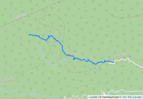 ترک جی پی اس کوته کومه به آبشار لاتون