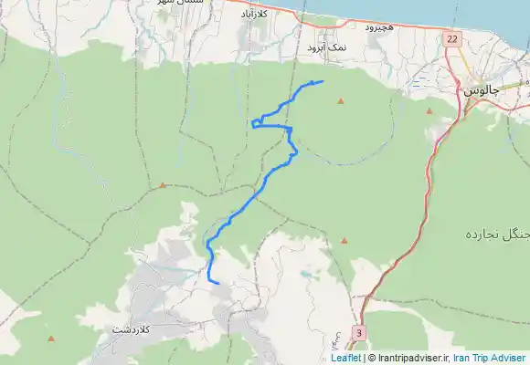 ترک جی پی اس کردیچال به تله کابین نمک آبرود