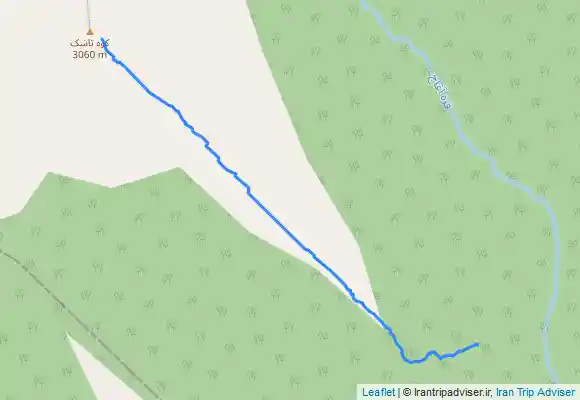 ترک جی پی اس مسیر قله تاسک از روستای بنرود