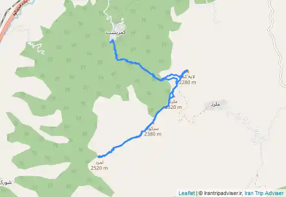 ترک جی پی اس خط راس عباسعلی به سرکوه از کمرپشت