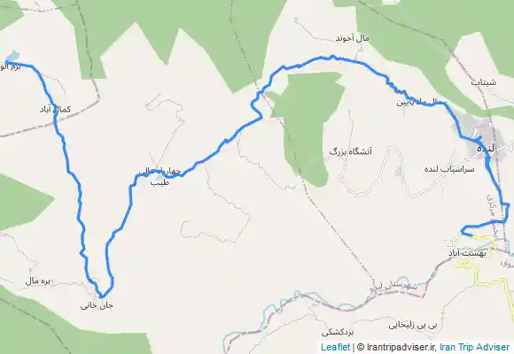 ترک جی پی اس مسیر ایدنک‌ تا دریاچه برم الوان