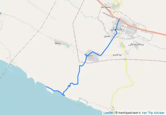 ترک جی پی اس ساحل دستیر شهرستان پارسیان