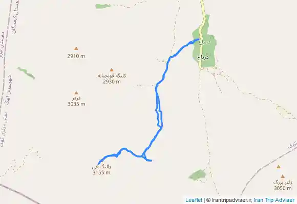 ترک جی پی اس قله پلنگ آبی و قله کلنگه