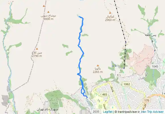 ترک جی پی اس آبشار جوزک jozak Waterfall from Darakeh