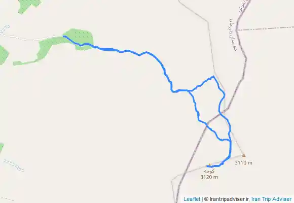 ترک جی پی اس قله کوجه تفرش از مسیر زمستانه