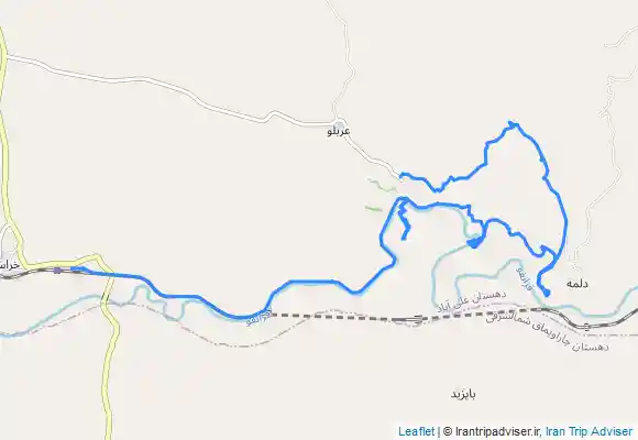 ترک جی پی اس پیمایش دلمه به قلعه ضحاک به خراسانک