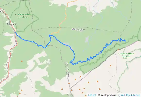 ترک جی پی اس Ouben waterfallآبشار اوبن ، سوادكوه
