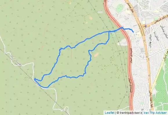 ترک جی پی اس تمرین میدان احسان تا پناهگاه غدیریه کوه دراک