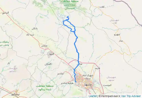 ترک جی پی اس آبشار امرودک از مسیر قله سلیمان