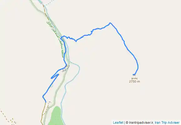 ترک جی پی اس قله پشتو (پُشت‌اَو) از روستای واریش