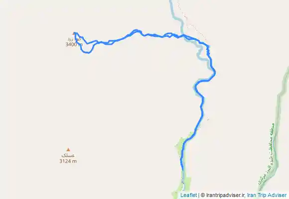 ترک جی پی اس قله کوه زرد ابنیک