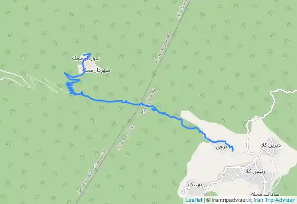 ترک جی پی اس پیمایش مسیر برگشت از ییلاق سوردار به روستای لاویج