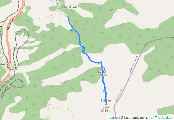 ترک جی پی اس سه قله تیزکوه سرخنی و اتابک