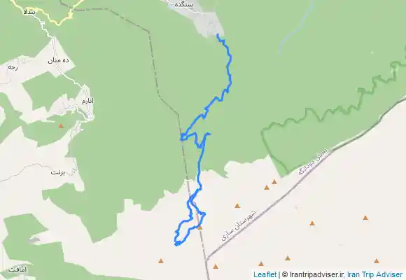 ترک جی پی اس جنگل راش سنگده - قله خرو نرو