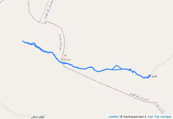 ترک جی پی اس قله توفنده از روستای غازم آباد