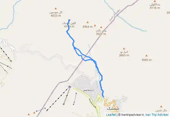 ترک جی پی اس قله کلون بستک از روستای دربندسر و شمشک