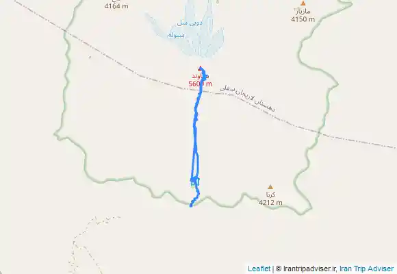 ترک جی پی اس ‘Abbāsābād - Mountain hut - Abshar Yakhi - Damavand peak - Torīkh