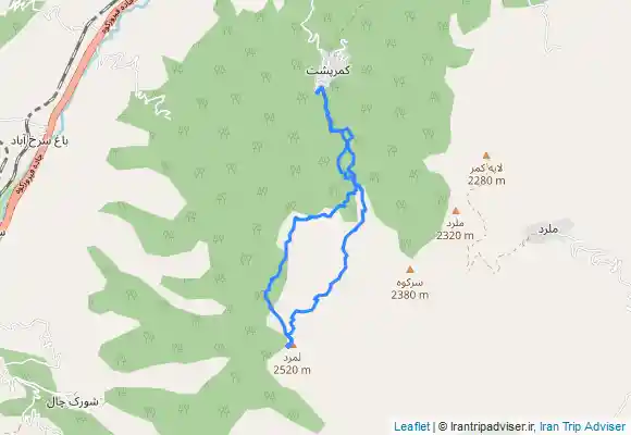 ترک جی پی اس قله سرکوه from Kamar Posht