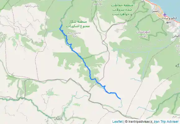 ترک جی پی اس مسیر گرمابدشت به آبشار میج