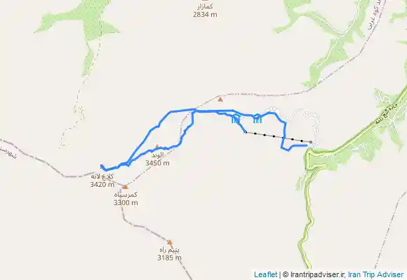 ترک جی پی اس صعود به دو قله الوند و کلاغ لانه از گنج نامه